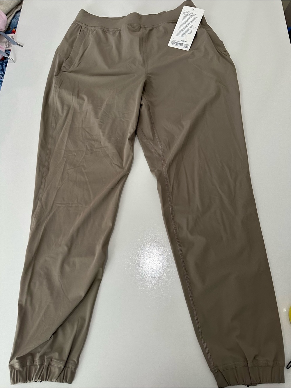 lululemon athletica Taupe Drawstring Jogger Pants